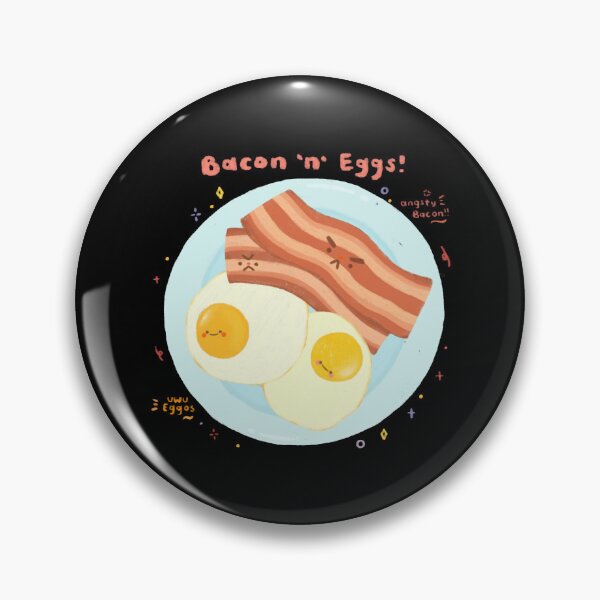 Item preview, Bacon And Eggs Cute Kawaii Breakfast Plate Design designed and sold by Chubbitshop.
