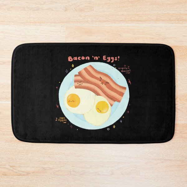 Item preview, Bacon And Eggs Cute Kawaii Breakfast Plate Design designed and sold by Chubbitshop.