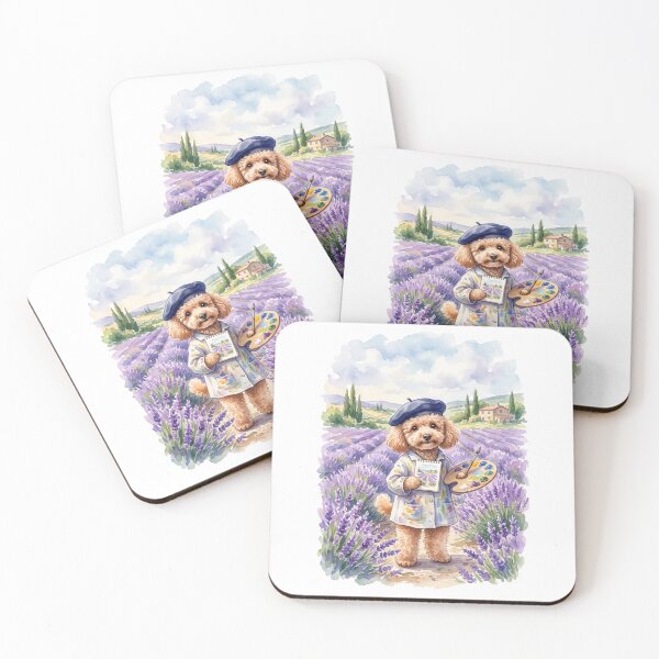 Item preview, Impressionist Artist: Poodle in the Lavender Field designed and sold by PictoVibe.