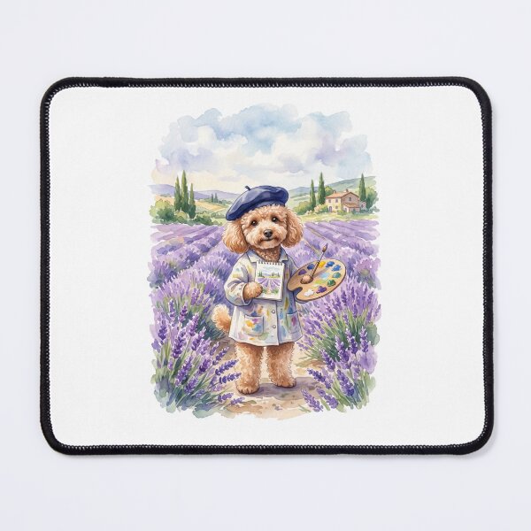 Item preview, Impressionist Artist: Poodle in the Lavender Field designed and sold by PictoVibe.