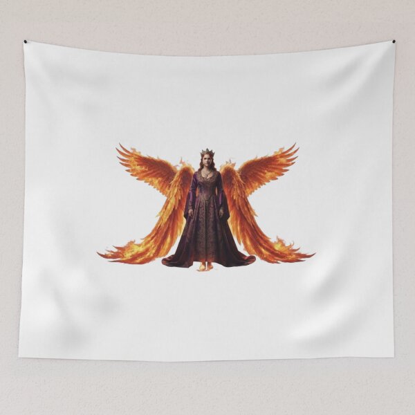 Item preview, Hurrem Sultan Fiery Phoenix Angel Dark Fantasy Art designed and sold by Covenist.