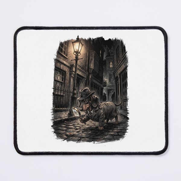 Item preview, Mystery in the Fog: Dachshund Noir Detective designed and sold by PictoVibe.