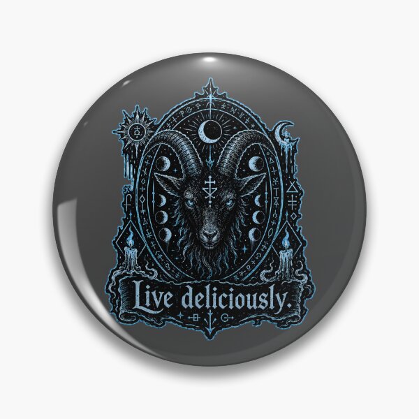 Item preview, Live Deliciously Gothic Black Goat Occult Art Prints designed and sold by PinUpPizzazz.