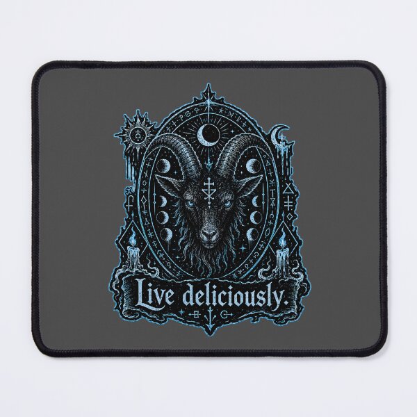 Item preview, Live Deliciously Gothic Black Goat Occult Art Prints designed and sold by PinUpPizzazz.