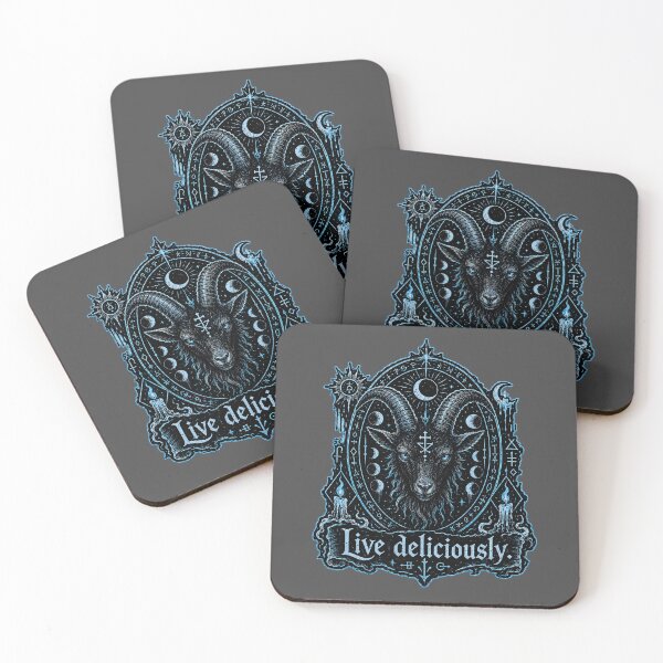 Item preview, Live Deliciously Gothic Black Goat Occult Art Prints designed and sold by PinUpPizzazz.