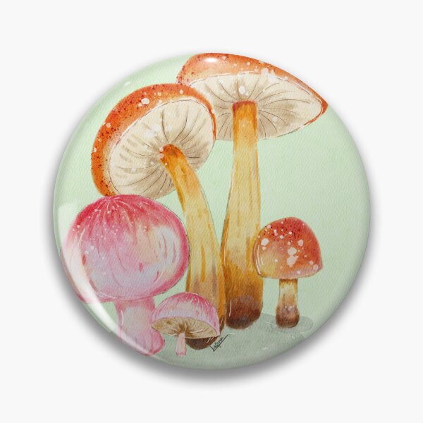Item preview, Cottagecore Watercolor Mushrooms Botanical Art designed and sold by LafinaArt.
