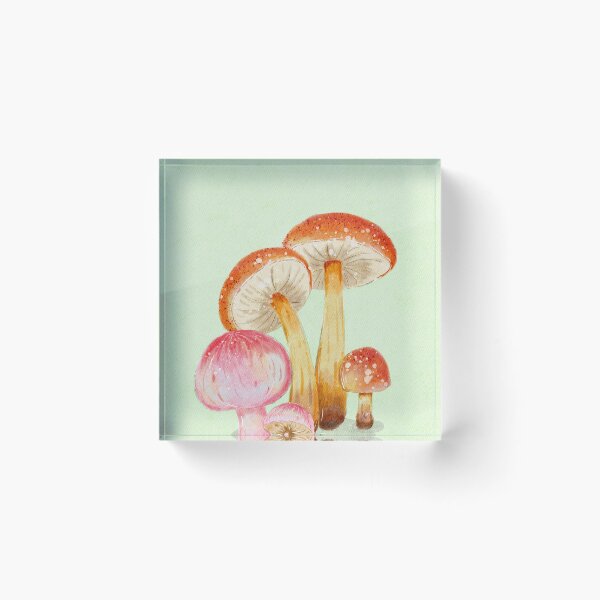 Item preview, Cottagecore Watercolor Mushrooms Botanical Art designed and sold by LafinaArt.