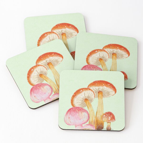 Item preview, Cottagecore Watercolor Mushrooms Botanical Art designed and sold by LafinaArt.