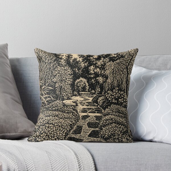Item preview, Stone Garden Path | Botanical Linocut designed and sold by Linoluca.