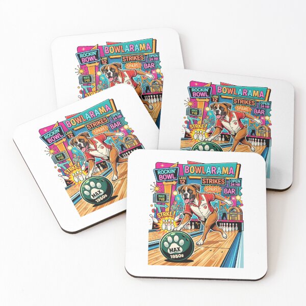 Item preview, Canine Strike: Boxer Bowling Champion Retro Style designed and sold by PictoVibe.