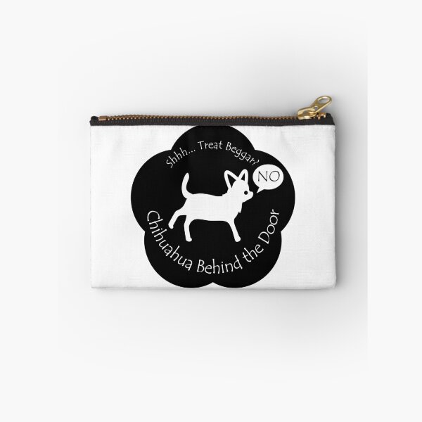 Item preview, Funny Chihuahua Treat Beggar Behind the Door Black Base designed and sold by Na7nasColorShop.
