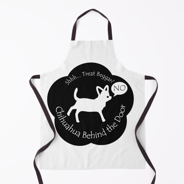 Item preview, Funny Chihuahua Treat Beggar Behind the Door Black Base designed and sold by Na7nasColorShop.
