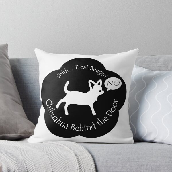 Item preview, Funny Chihuahua Treat Beggar Behind the Door Black Base designed and sold by Na7nasColorShop.