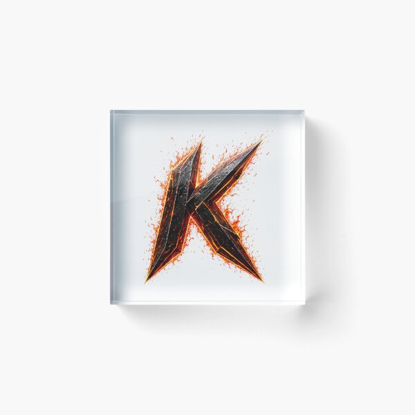 Item preview, InfernoEdge Forge Letter K designed and sold by BlissBlvdShop.