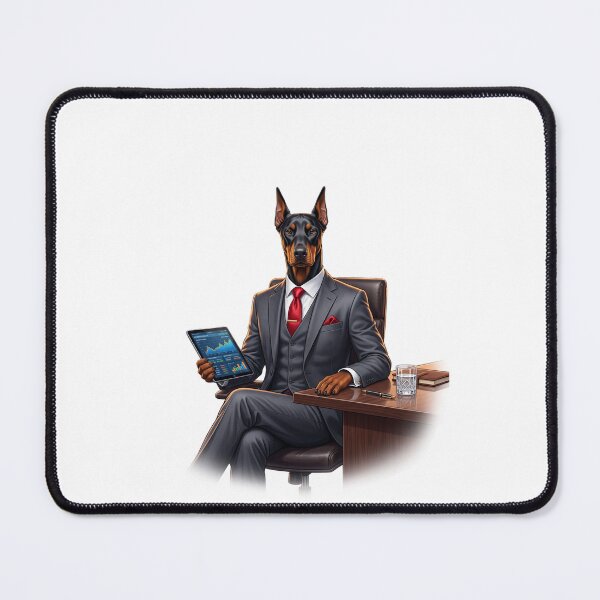 Item preview, Four-Paw Success: Doberman Wall Street Executive designed and sold by PictoVibe.