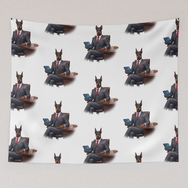 Item preview, Four-Paw Success: Doberman Wall Street Executive designed and sold by PictoVibe.