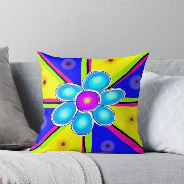 Item preview, PASTEL Blue Flower – Bold Pop Art Flower in Blue and Pink designed and sold by larissa-myrie.
