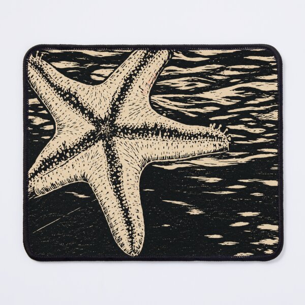 Item preview, Underwater Starfish | Coastal Linocut designed and sold by Linoluca.