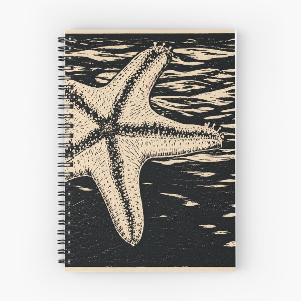 Item preview, Underwater Starfish | Coastal Linocut designed and sold by Linoluca.