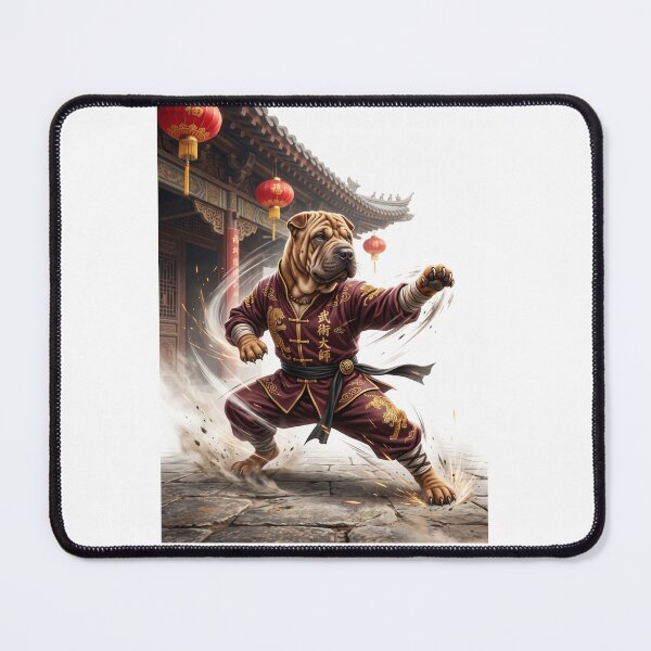 Item preview, Martial Mastery: Sharpei Kung Fu Warrior designed and sold by PictoVibe.
