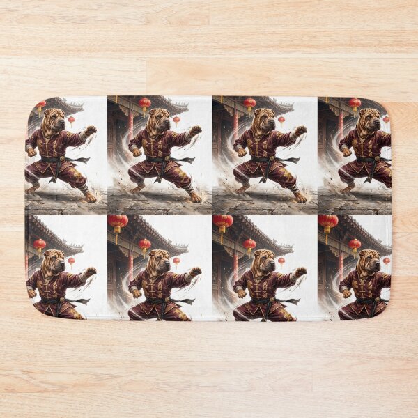 Item preview, Martial Mastery: Sharpei Kung Fu Warrior designed and sold by PictoVibe.