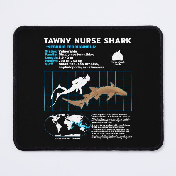 Item preview, Tawny Nurse shark data sheet designed and sold by NicGrayGraphic.