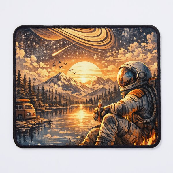 Item preview, Retro Astronaut Cosmic Camping Adventure designed and sold by Mosslume Studio.