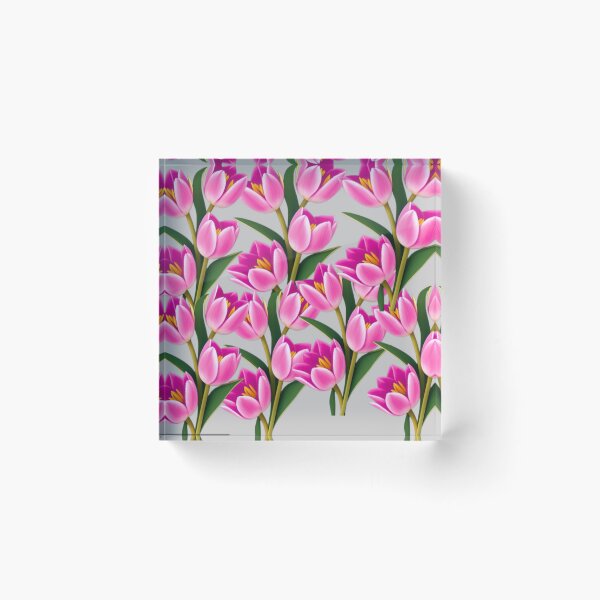 Item preview, Vibrant Pink tulips flowers designed and sold by areezh.