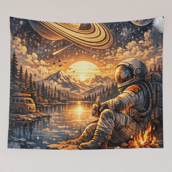 Item preview, Retro Astronaut Cosmic Camping Adventure designed and sold by Mosslume Studio.