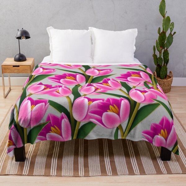 Item preview, Vibrant Pink tulips flowers designed and sold by areezh.