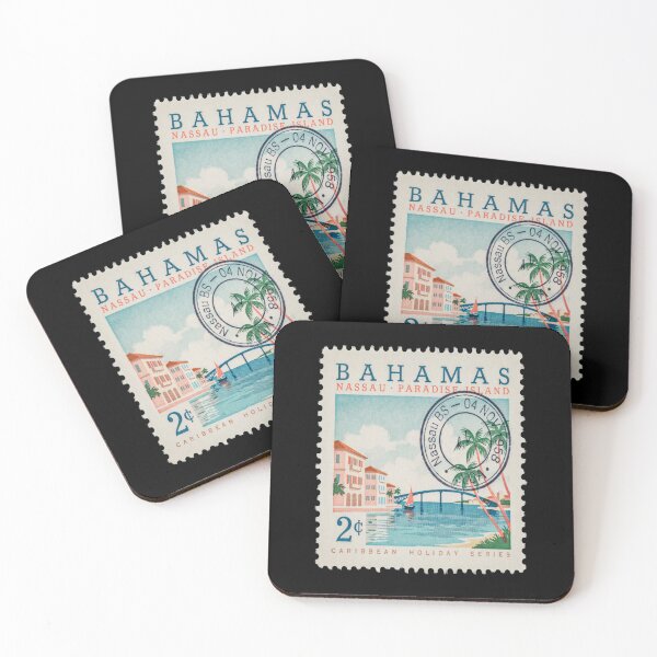 Item preview, Nassau Bahamas Paradise Island Caribbean Postage Stamp Sticker designed and sold by stickercuffs.