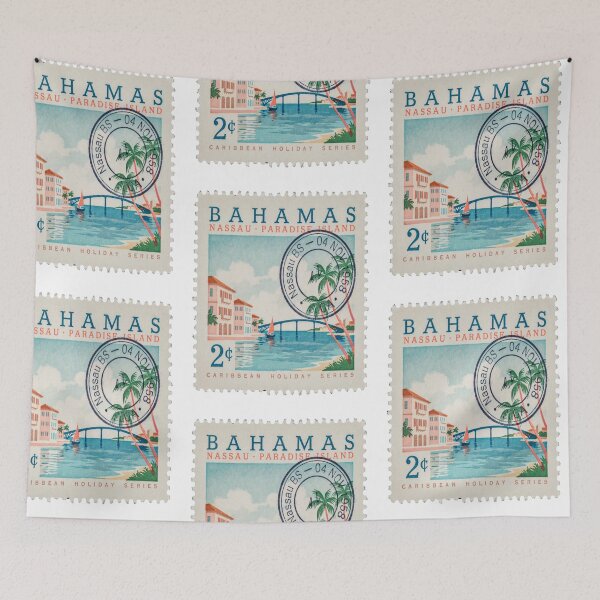 Item preview, Nassau Bahamas Paradise Island Caribbean Postage Stamp Sticker designed and sold by stickercuffs.