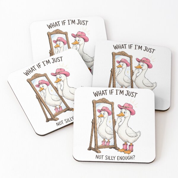 Item preview, What If I'm Just Not Silly Enough Funny Goose Mirror Cowboy designed and sold by CF_VintageDesign.