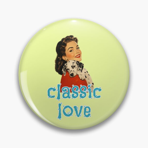 Item preview, Vintage Pinup Woman with Dalmatian Classic Love designed and sold by Mauswohn.