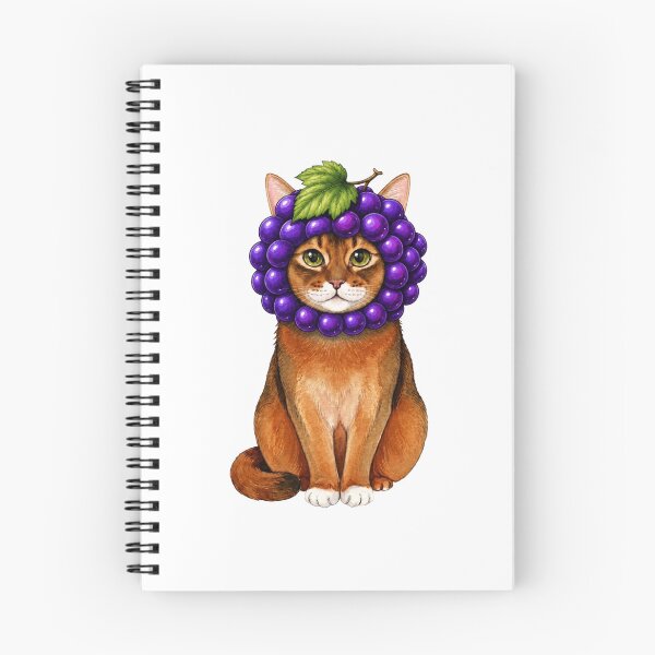 Item preview, Kawaii Fruit Kitty | Abyssinian & Grape designed and sold by KittyClosetStore.