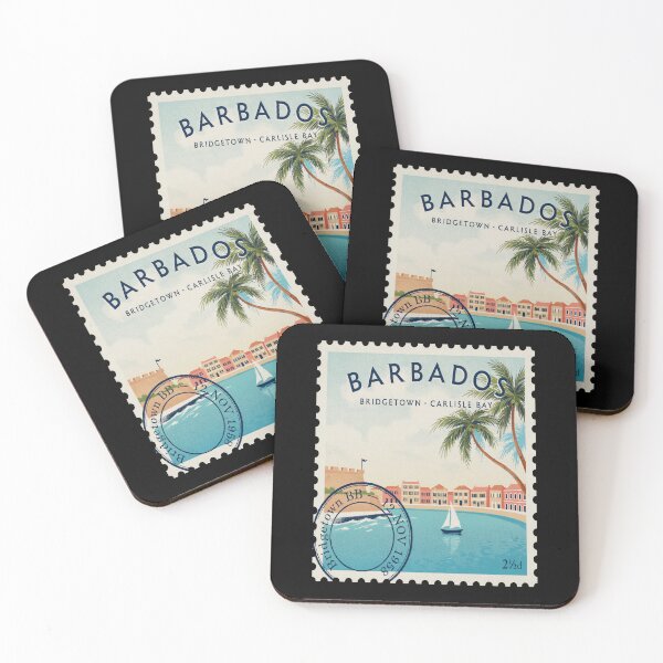 Item preview, Bridgetown Barbados Caribbean Bay Postage Stamp Sticker designed and sold by stickercuffs.