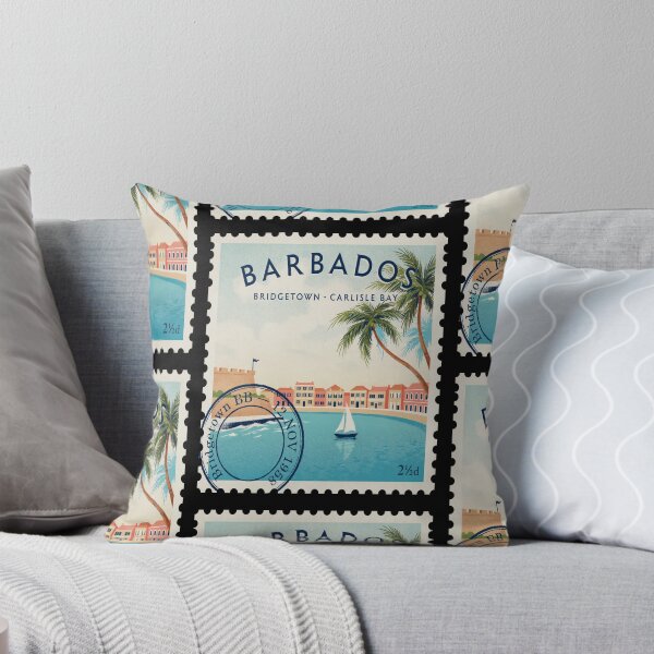 Aperçu de l'œuvre Autocollant de timbre-poste Bridgetown Barbade Caribbean Bay créée et vendue par stickercuffs.