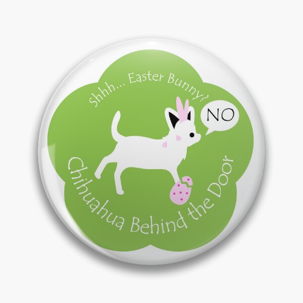 Item preview, Funny Chihuahua Easter Bunny Behind the Door Green Base designed and sold by Na7nasColorShop.