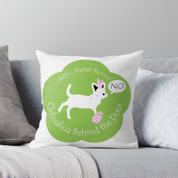 Item preview, Funny Chihuahua Easter Bunny Behind the Door Green Base designed and sold by Na7nasColorShop.