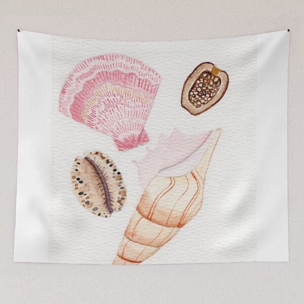 Item preview, Watercolor of four seashells designed and sold by KPierceArt.