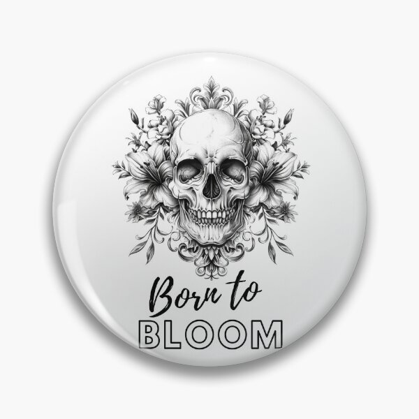 Item preview, Born to Bloom – Floral Skull Gothic Design designed and sold by Ginetta0815.