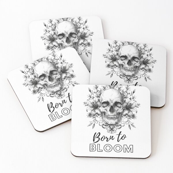 Item preview, Born to Bloom – Floral Skull Gothic Design designed and sold by Ginetta0815.
