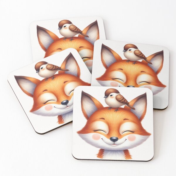 Item preview, Cute Baby Fox and Bird designed and sold by VibeShift Studio.