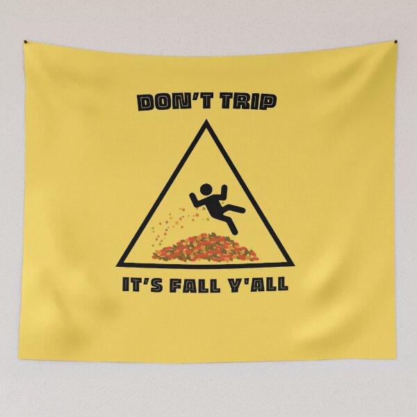 Item preview, Fall Precautions Funny Autumn Safety Poster - Fall Season Parody designed and sold by ICANTWithoutCOFFEE.