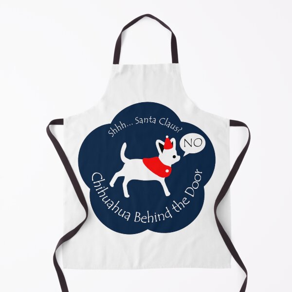 Item preview, Funny Chihuahua Santa Claus Behind the Door Midnight Blue Base designed and sold by Na7nasColorShop.