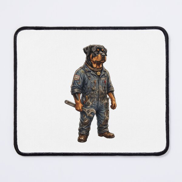 Item preview, Honest Work: Rottweiler Mechanic of Classics designed and sold by PictoVibe.