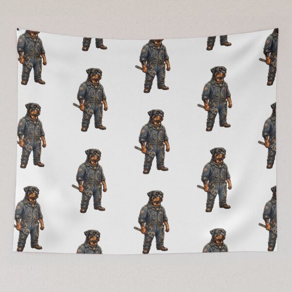 Item preview, Honest Work: Rottweiler Mechanic of Classics designed and sold by PictoVibe.