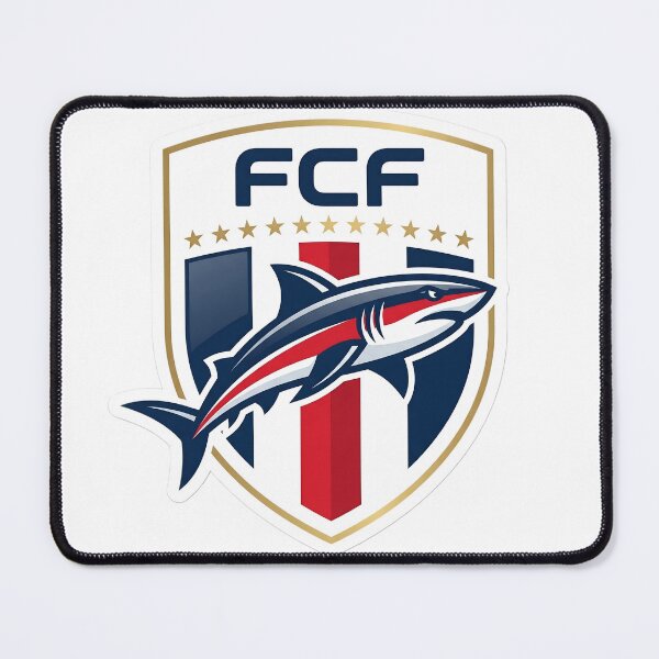 Item preview, FCF Shark Football Sticker | Shark Soccer Crest Design | Football Club Emblem | Sports Fan Graphic | Shark Logo Art designed and sold by Bhaskar Digital Art.
