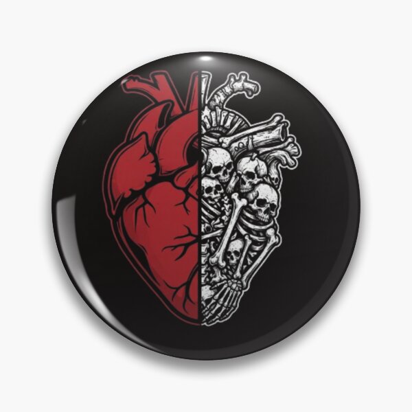 Item preview, Gothic Split Anatomical Heart and Skull Bones designed and sold by Zacushi.