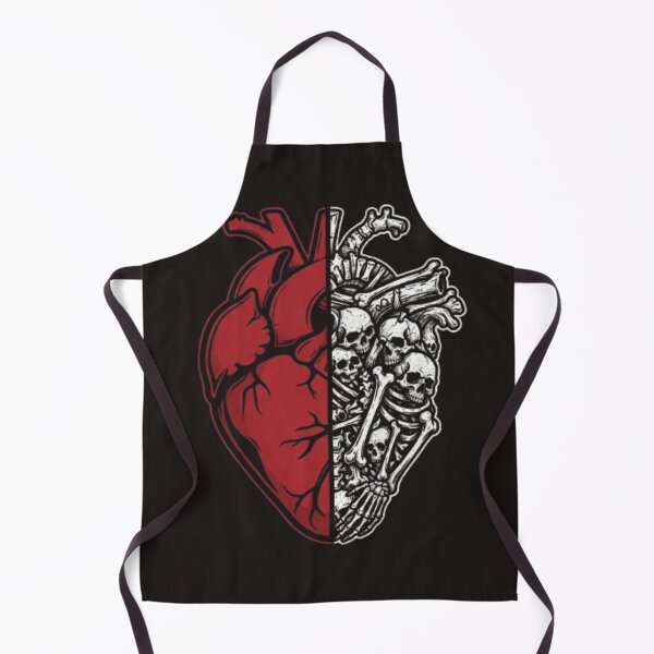 Item preview, Gothic Split Anatomical Heart and Skull Bones designed and sold by Zacushi.